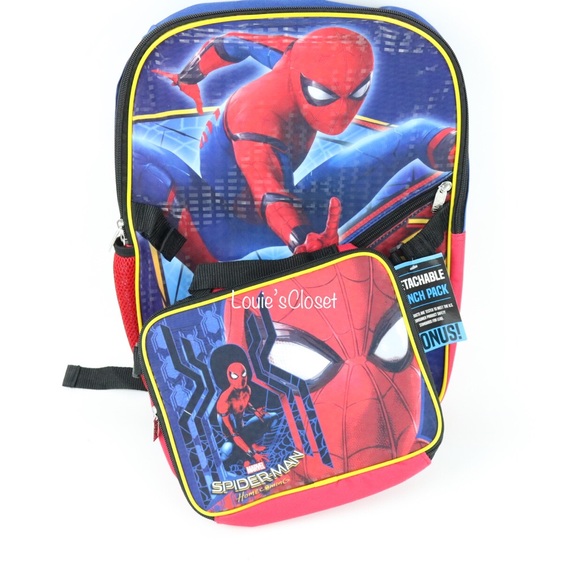 Spider-Man 16 in. Backpack with Lunch Box - Picture 5 of 7